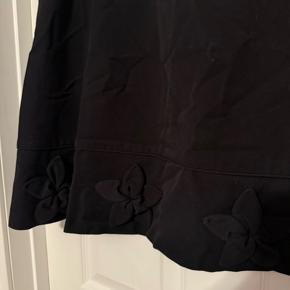 2/$15 Black A-line skirt with flowers at hem - Picture 9 of 13